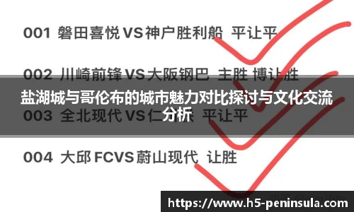 盐湖城与哥伦布的城市魅力对比探讨与文化交流分析